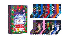 Happy Socks Daily Sock Crew Christmas Special #5 - Advent Calendar 2025 with 24 Pairs - navy blue